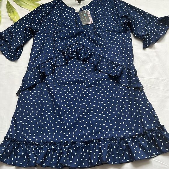 ⭐️NWT CHERFLY Women's Summer Swing Casual Short Ruffle Flowy Dress⭐️ - Picture 8 of 14